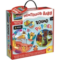 Jeu de logique - LISCIANI - Montessori Baby Round Puppies - Associer chiots et meres - Découverte des animaux(m-1)