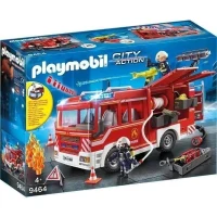 PLAYMOBIL 9464 Fourgon d'intervention des pompiers jaune avec canon a eau fonctionnel - City Action(m-1)