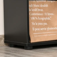 HOMCOM 8-Tier Freestanding Bookcase w/ Melamine Surface Anti-Tipping Foot Pads Home Display Storage Grid Stand Bedroom Living Room Furniture Modern Style - Black(m-12)