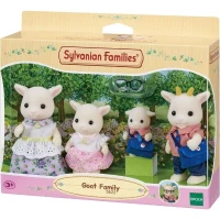 Figurines miniatures - SYLVANIAN FAMILIES - La famille Chevre - 4 personnages articulés et habillés avec soin(m-5)