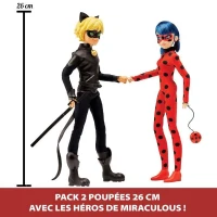 Pack de 2 Poupées mannequin 26 cm Miraculous Ladybug - Revivez les aventures de Ladybug et Chat Noir(m-2)