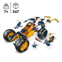 LEGO NINJAGO 71811 Le Buggy Tout-Terrain Ninja d'Arin, Set avec Dragon et 4 Minifigurines(m-2)