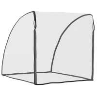 HOMCOM Husă de ploaie pentru remorci de bicicletă pentru copii, cu fereastră, 76 x 61 x 61 cm, transparent(m-5)