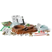 Clementoni - Sciences et jeu - Le monde des dinosaures - Terrarium a créer + 3 figurines dinosaures - Fabriqué en Italie(m-4)