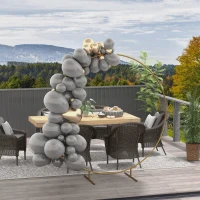 Outsunny Arco da giardino, supporto per piante rampicanti in acciaio, Oro(m-6)