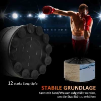 HOMCOM 4-in-1 freistehender Boxsack-Ständer, 160-230 cm höhenverstellbar, Rot(m-6)