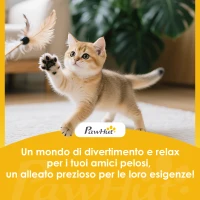 PawHut Torre Tiragraffi per Gatti Alta 96 cm con 3 Casette e Lettino Superiore Rimovibile e Lavabile, Crema(m-7)