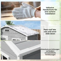 Outsunny Tool Shed 1.9 m² 182 x 121 x 200 cm Storage Shed with Gable Roof Floor Lockable Door(m-5)