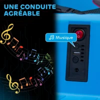 AIYAPLAY Voiture auto-tamponneuse électrique enfant 12V sous licence Angry Bird, voiture tournante 360°, 73 x 73 x 44 cm, bleu(m-7)