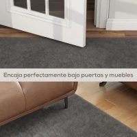 HOMCOM Alfombra Salón 160x230 cm Lavable en Lavadora Pelo Largo Estilo Moderno Tapete para Sala de Estar Dormitorio Gris Claro(m-7)