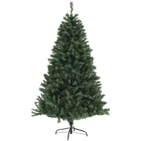 HOMCOM Albero di Natale Artificiale Ø110 x180 cm con 1000 Rami in Acciaio e Plastica Verde(m-1)
