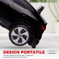 HOMCOM Macchina Elettrica per Bambini 3-5 Anni con Telecomando e cinture di sicurezza, Auto a 12V con Luci e Musica, 3-8km/h, Nero|Aosom Italy(m-6)