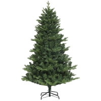 HOMCOM Albero di Natale Artificiale Alto 180 cm con 818 Rami e Base in Acciaio per Interni, Verde