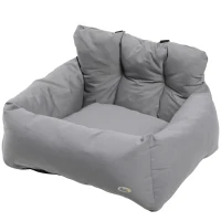 PawHut Scaun Auto pentru Caine Talie Mica – Husa Bumbac Detasabila & Curele de Siguranta(m-1)