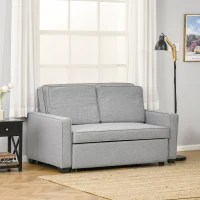 Homcom Canapea Extensibila 2 locuri cu 3 pozitii spatar 154x87x89 cm – Textil(m-2)