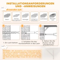 PawHut Wandmontiertes Kratzbaum-Set, Sisalkratzflächen, 4 Teile, für 1-3 Katzen, Beige(m-7)