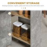 Homcom Masa Pliabila Gri – Lemn cu Roti 75×140×74 cm, 4–6 Persoane(m-7)