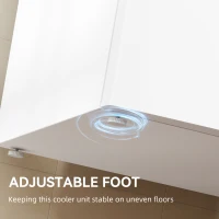 HOMCOM 88L Under Counter Fridge Freezer, Small Refrigerator with 5-Setting, 3 Star Freezer Rating, White(m-9)