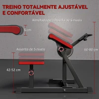SPORTNOW Máquina de Bíceps e Tríceps 2 em 1 Banco de Curl de Pregador com Assento e Suporte de Cotovelo Ajustáveis 105x95x80 cm Preto(m-5)