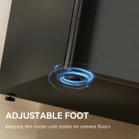 HOMCOM 88L Under Counter Fridge Freezer, Small Refrigerator with 5-Setting, 3 Star Freezer Rating, Black(m-9)