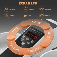 SPORTNOW Elliptique de bureau, vélo elliptique électrique écran LCD, télécommande et 10 vitesses réglables, 45 x 42 x 27 cm blanc(m-6)