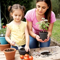 Outsunny Ensemble d'outils de jardinage 3 pièces en aluminium avec sécateur, truelle de jardin, râteau à main, idéal pour taille(m-10)