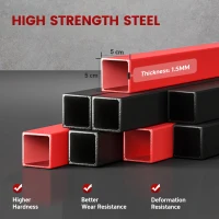 SPORTNOW Cable Crossover Machine, Multi-Function Power Rack with Pull Up Bar, Lat Pull Down System, Squat Rack, Barbell Bar(m-9)