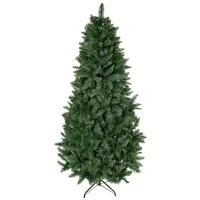HOMCOM Albero di Natale Artificiale Pieghevole con Base Rimovibile 180cm - Verde(m-11)