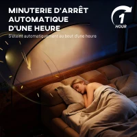 HOMCOM Lampadaire arc LED, lampadaire sur pied salon dimmable 30 W, télécommande magnétique, 120 x 27 x 172 cm, argent(m-7)