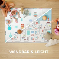 AIYAPLAY Baby-Spielmatte, Tiermuster, Schaumstoff, 1,5 cm dicke Polsterung, rutschfest(m-4)