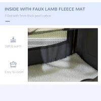 PawHut 51cm Foldable Pet Carrier, with Cushion, for Mini Dogs and Cats - Grey(m-6)