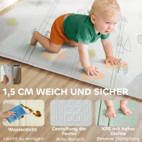 AIYAPLAY Baby-Spielmatte, Tiermuster, Schaumstoff, 1,5 cm dicke Polsterung, rutschfest(m-6)