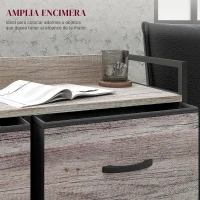HOMCOM Cómoda con 6 Cajones Plegables Cajonera de Tela con Estructura de Acero Estilo Industrial 79x29x85 cm Gris(m-5)