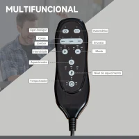 Vinsetto Cadeira de Escritório com 6 Pontos de Massagem Giratória Encosto Reclinável 135º Função de Aquecimento 62x67x113-120 cm Cinza(m-8)
