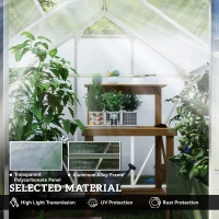 Outsunny 6 x 6ft Polycarbonate Greenhouse - Clear(m-5)