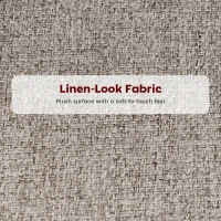 HOMCOM Set 2 Scaune de Bar cu Spătar și Suport pentru Picioare, Acoperire din Material Textil și Picioare din Oțel, Gri(m-5)