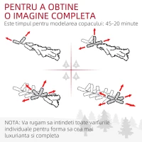 HOMCOM Brad de Crăciun Înzăpezit Înalt cu 395 Crengi, Brad Artificial de Crăciun cu Conuri și Bază, Ø54 x 150 cm, Verde(m-7)