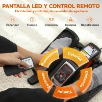 SPORTNOW Mini Elíptica Eléctrica Silencioso con 12 Velocidades Modo Manual y Automático Control Remoto y Pantalla LED Negro(m-5)