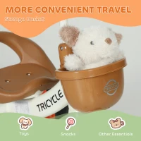 AIYAPLAY Kids Trike, Toddler Tricycle with Front Basket and EVA Wheels for Ages 2-5 Years, Indoor Outdoor for Boys Girls, Orange(m-6)