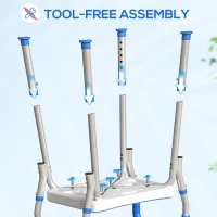 HOMCOM 57-69cm Aluminium Frame Bath Seat(m-7)