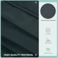 Outsunny Garden Rattan Sofa Cushion Polyester Cover Replacement Outdoor- No Cushion Included, Dark Grey(m-5)