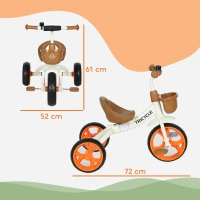 AIYAPLAY Kids Trike, Toddler Tricycle with Front Basket and EVA Wheels for Ages 2-5 Years, Indoor Outdoor for Boys Girls, Orange(m-3)