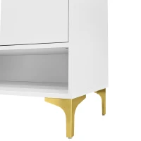 Scarpiera con illuminazione LED, mobile da ingresso con cassetti e ripiani, 80x35x105 cm, Bianco(m-9)