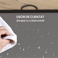HOMCOM Covoraș de Gimnastică Pliabil, Saltea de Fitness Groasă de 5 cm și Antiderapantă, 240x120 cm, Gri(m-5)