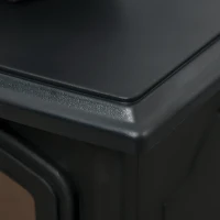 HOMCOM Șemineu Electric Portabil 1000W/2000W din ABS și Sticlă Negru(m-8)