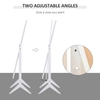 HOMCOM Oglindă Integrală cu 4 Picioare și Unghi Reglabil Alb(m-4)