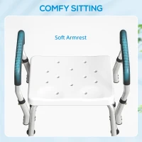 HOMCOM 57-69cm Aluminium Frame Bath Seat(m-5)