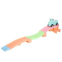 AIYAPLAY 3(m) Four-Piece Ride on Kids Roller Coaster w/ Non-Slip Steps, for Ages 2-5 Years - Orange(m-11)