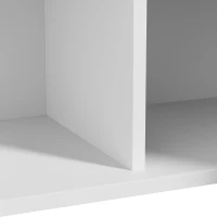 Mobile TV 4 ante, design elegante con frontale ad arco 3D, 160x38x55,5 cm, Bianco(m-7)