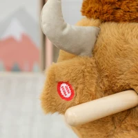 AIYAPLAY Baby Rocking Horse with Safety Belt, Wood Base, Animal Rocker for Children, Brown(m-8)